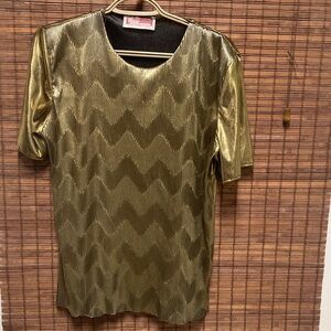 Gold Metallic Women's Top
